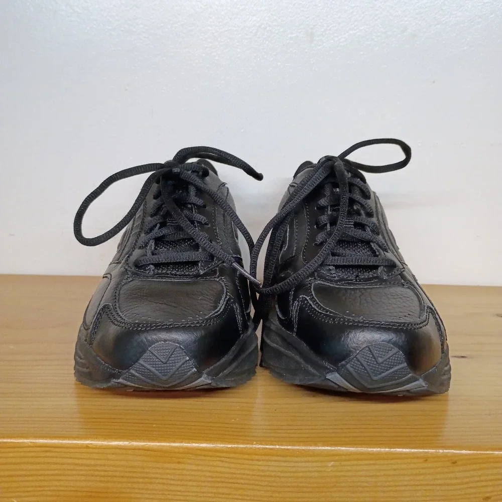 Saucony Women's‎ 7.5 W Grid Omni Walker Running Shoes Sneaker Black Leather Wide